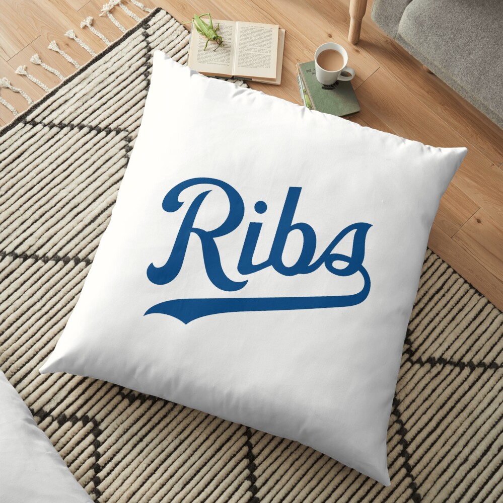 KC Ribs - White 1 Floor Pillow