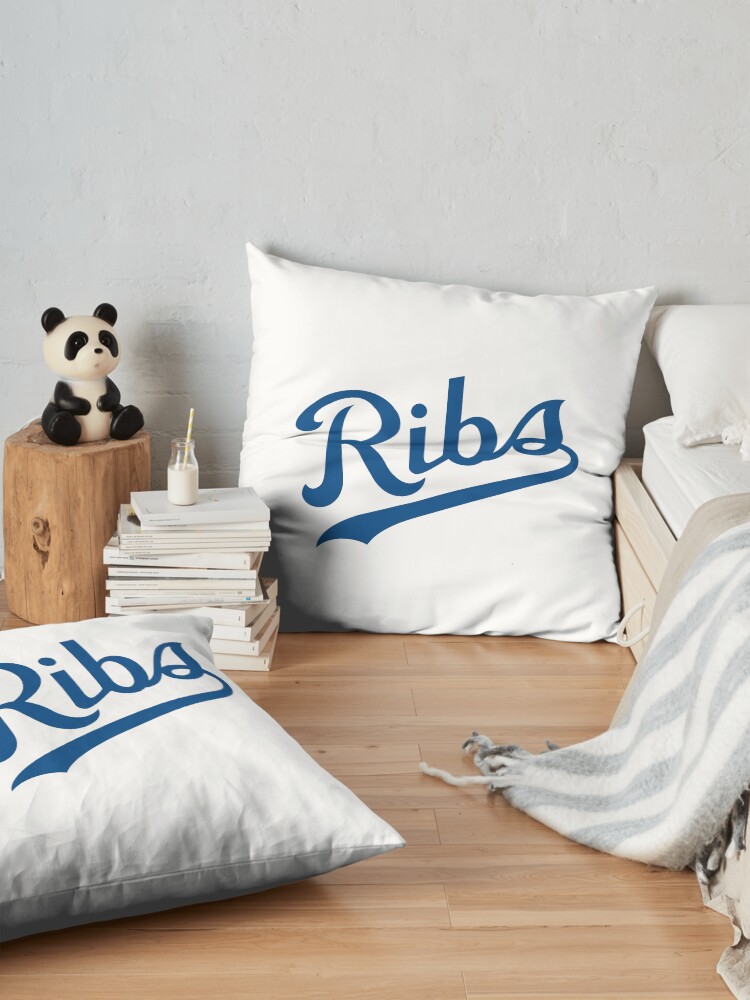Alternate view of KC Ribs - White 1 Floor Pillow