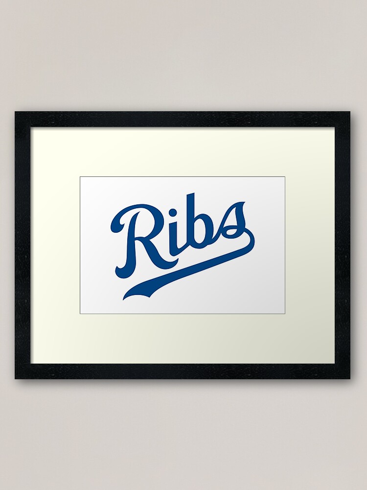 Alternate view of KC Ribs - White 1 Framed Art Print