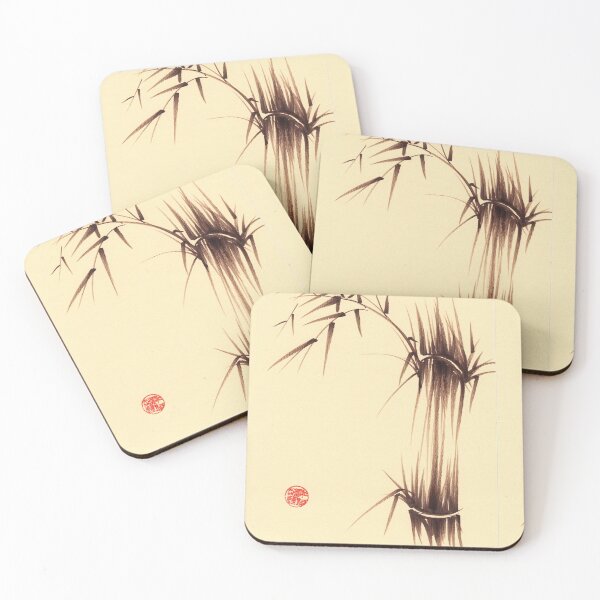Item preview, 'Genmai Cha' - brush pen bamboo painting designed and sold by Rebecca Rees.