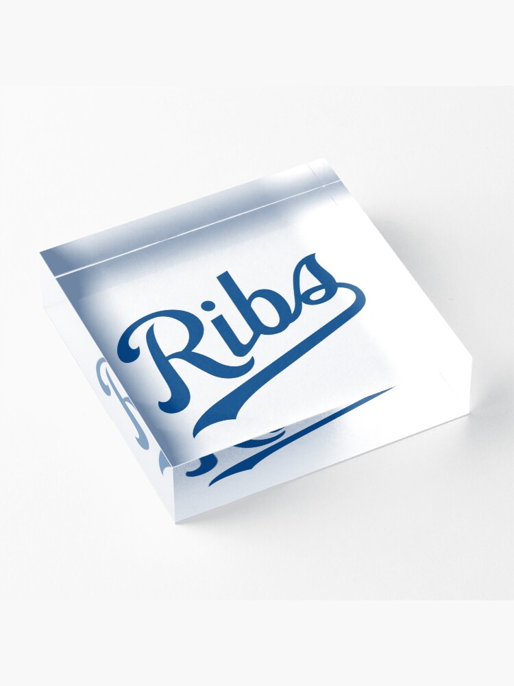 Alternate view of KC Ribs - White 1 Acrylic Block