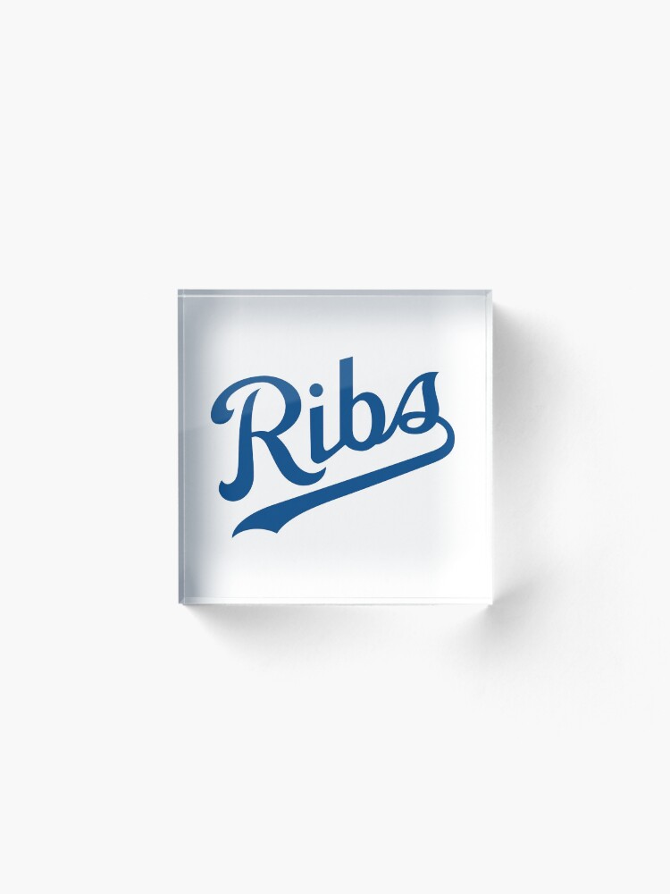 Alternate view of KC Ribs - White 1 Acrylic Block