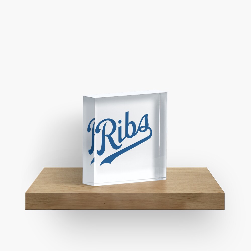 KC Ribs - White 1 Acrylic Block