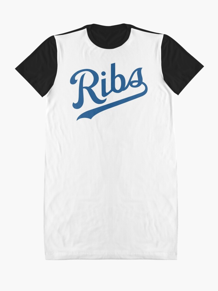 Alternate view of KC Ribs - White 1 Graphic T-Shirt Dress