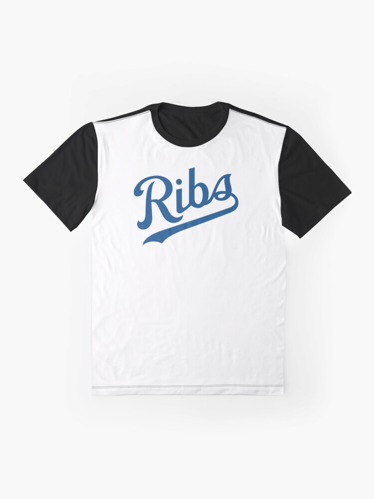 Alternate view of KC Ribs - White 1 Graphic T-Shirt