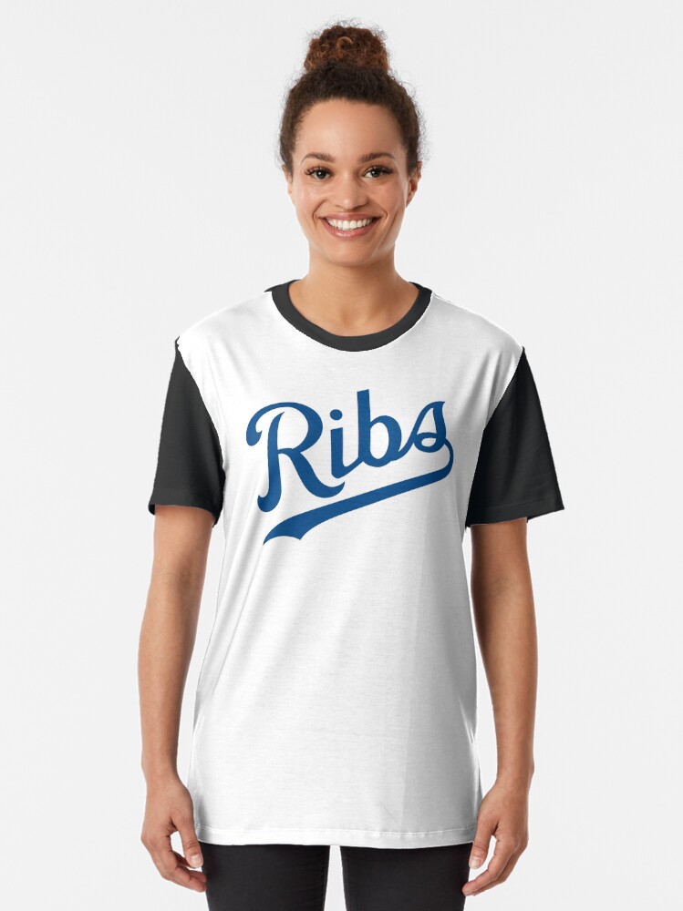 Alternate view of KC Ribs - White 1 Graphic T-Shirt