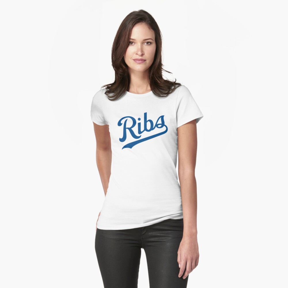 KC Ribs - White 1 Fitted T-Shirt