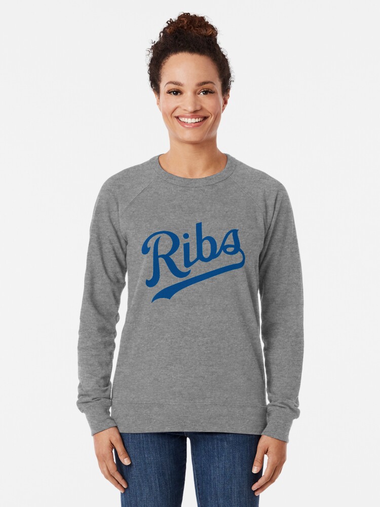 Alternate view of KC Ribs - White 1 Lightweight Sweatshirt