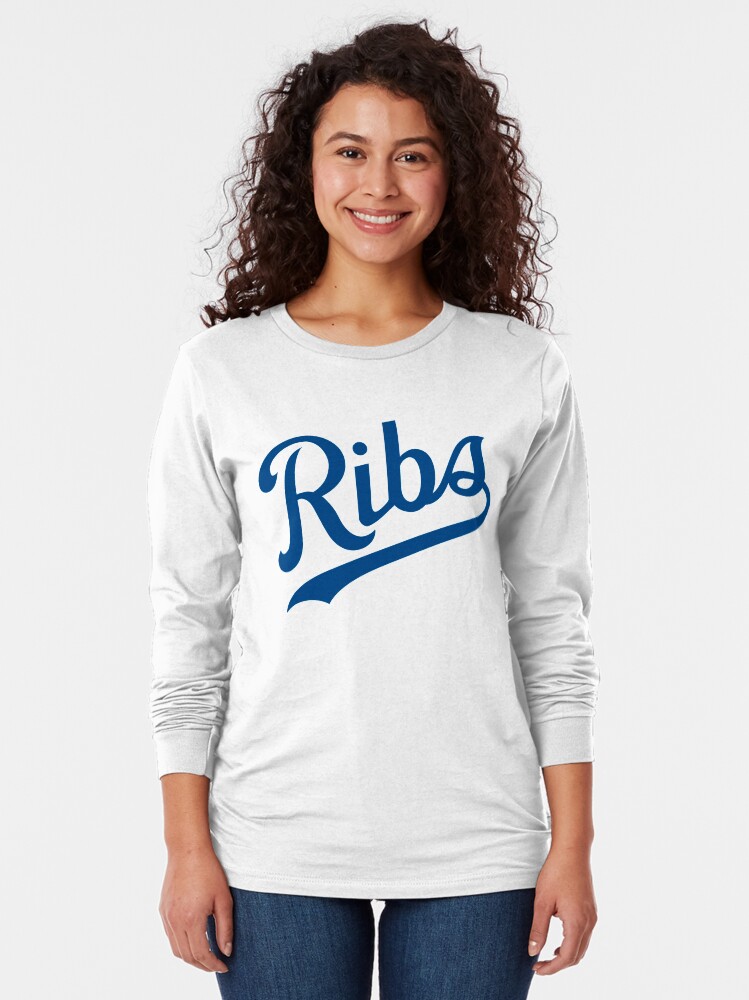 Alternate view of KC Ribs - White 1 Long Sleeve T-Shirt