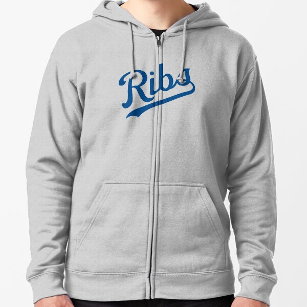 KC Ribs - White 1 Zipped Hoodie