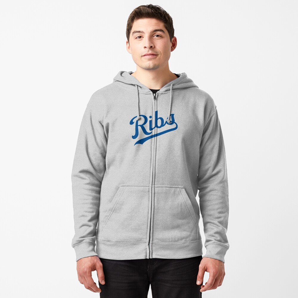 KC Ribs - White 1 Zipped Hoodie