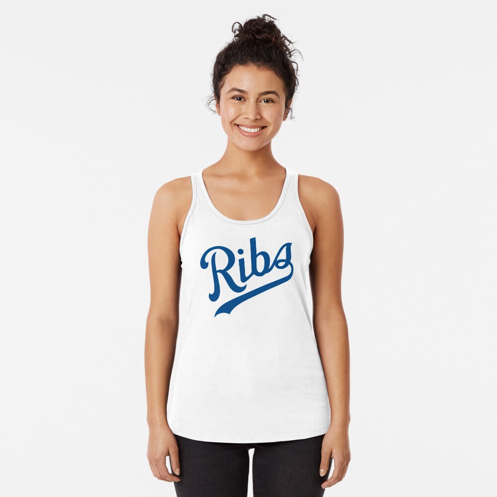 KC Ribs - White 1 Racerback Tank Top