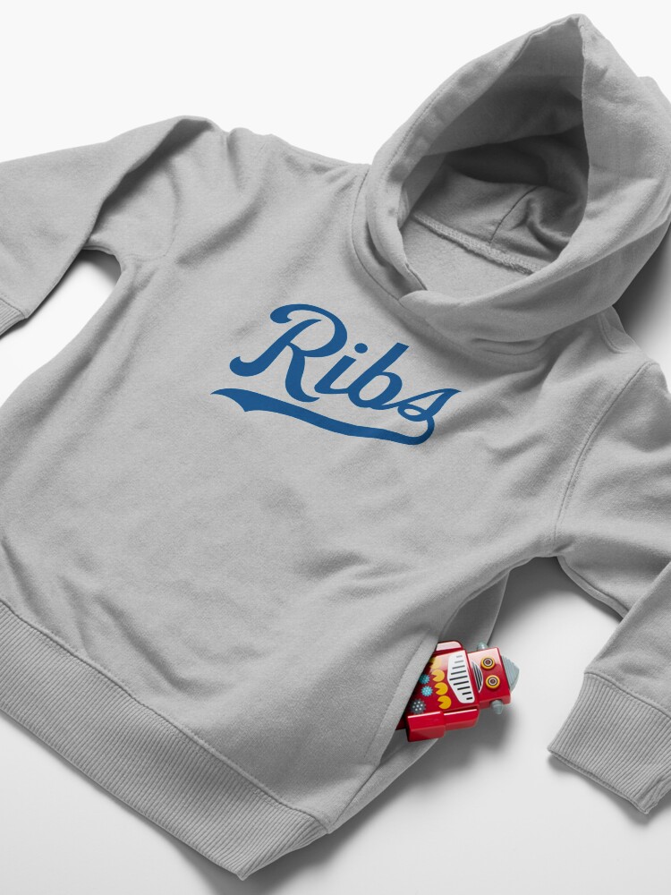 Alternate view of KC Ribs - White 1 Toddler Pullover Hoodie