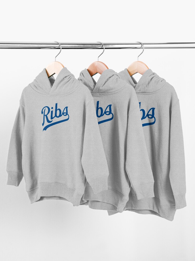 Alternate view of KC Ribs - White 1 Toddler Pullover Hoodie