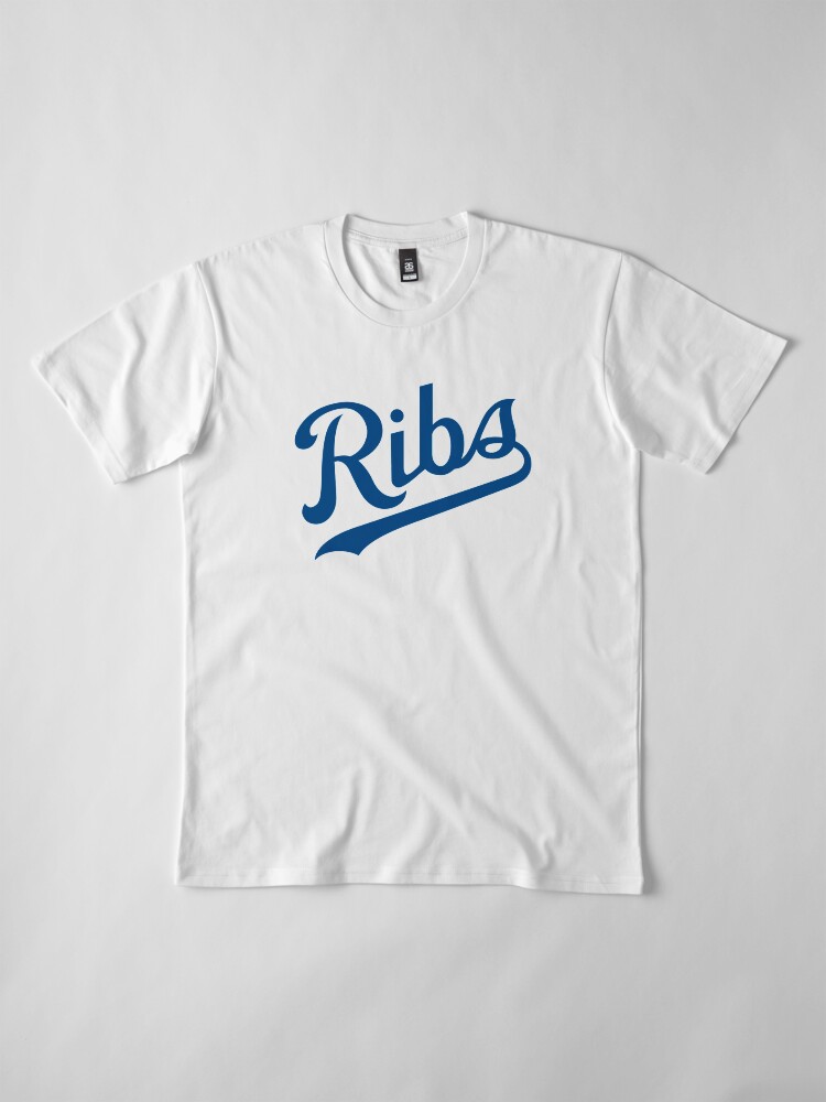 Alternate view of KC Ribs - White 1 Premium T-Shirt
