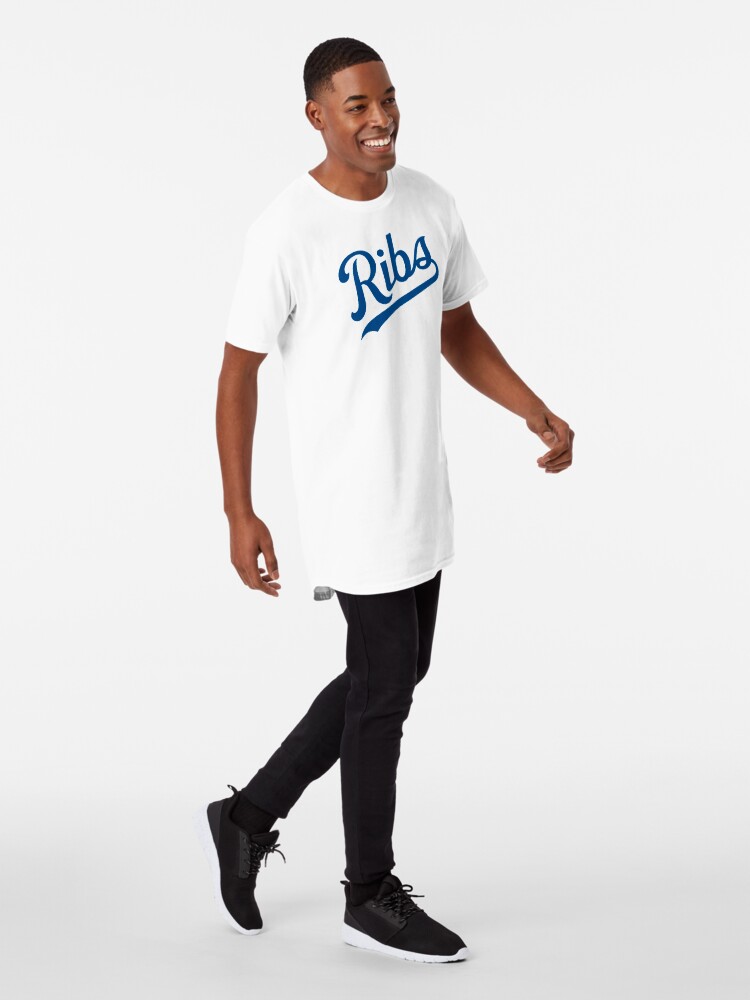 Alternate view of KC Ribs - White 1 Long T-Shirt