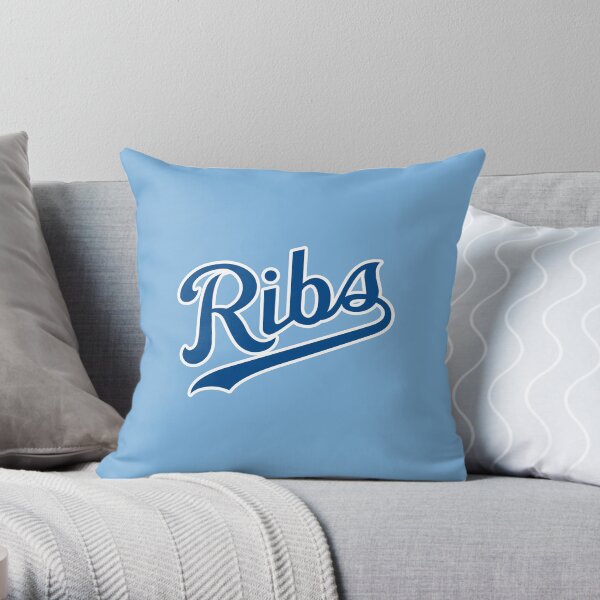 KC Ribs - Powder Blue 1 Throw Pillow