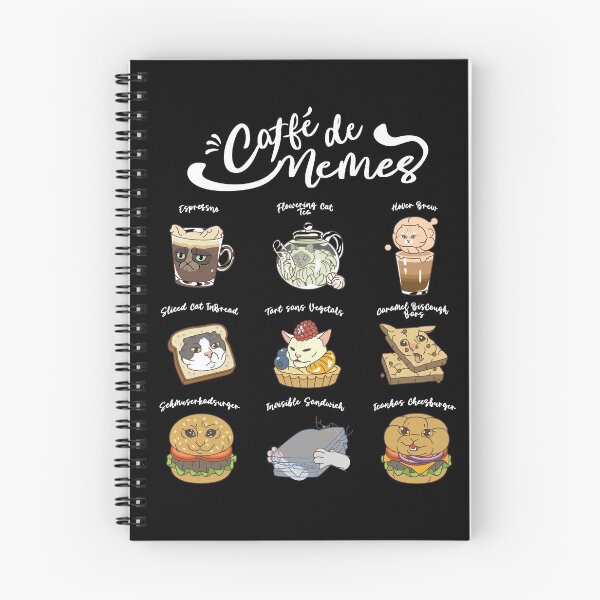Item preview, "Catfe de Memes": A Meme Cat Menu Dark designed and sold by Squosh.