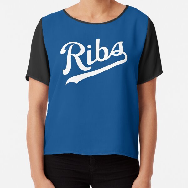 KC Ribs - Blue 1 Chiffon Top