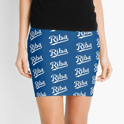 KC Ribs - Blue 1 Mini Skirt