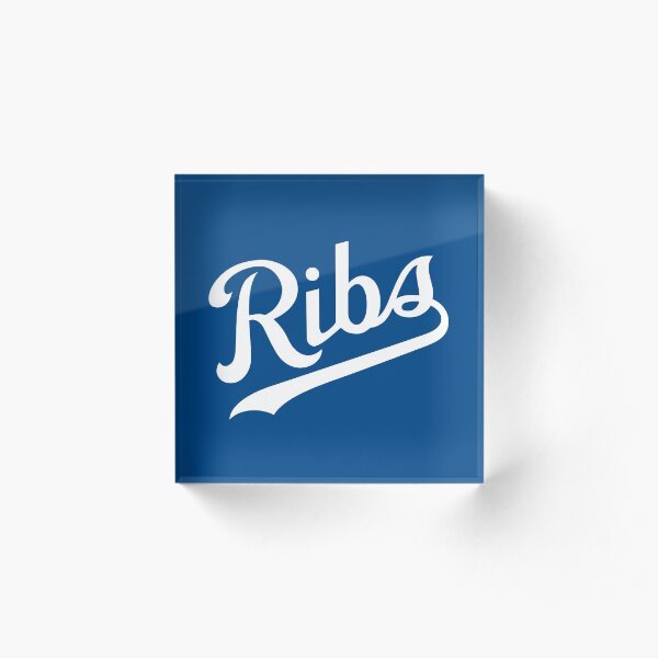 KC Ribs - Blue 1 Acrylic Block