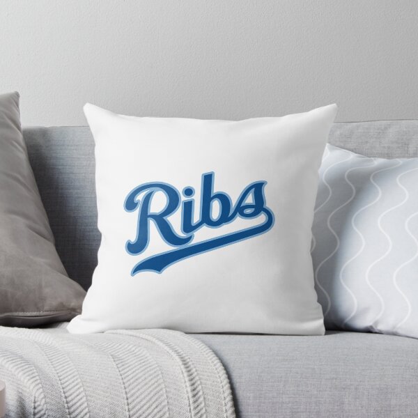 KC Ribs - White 2 Throw Pillow