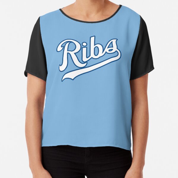 KC Ribs - Powder Blue 2 Chiffon Top
