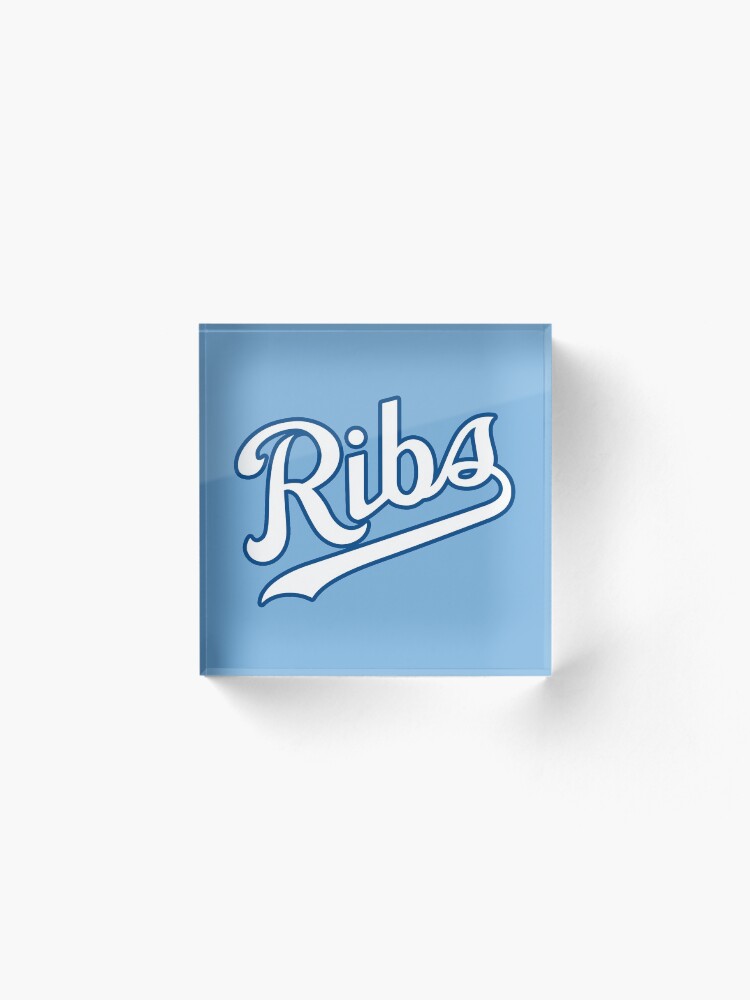 Alternate view of KC Ribs - Powder Blue 2 Acrylic Block