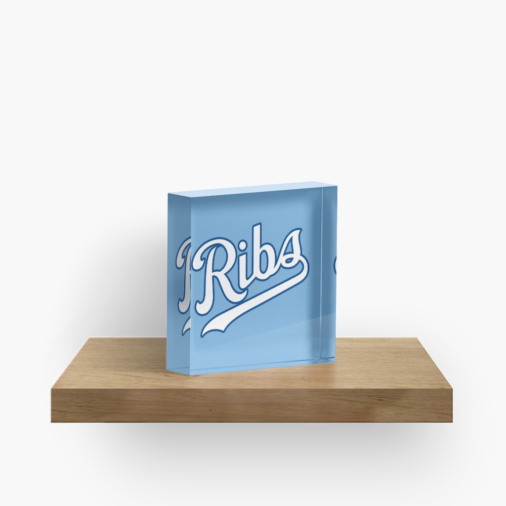 KC Ribs - Powder Blue 2 Acrylic Block