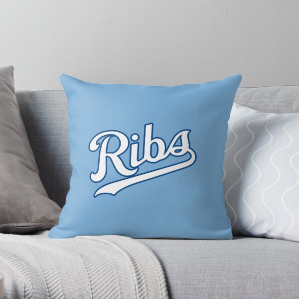 KC Ribs - Powder Blue 2 Throw Pillow