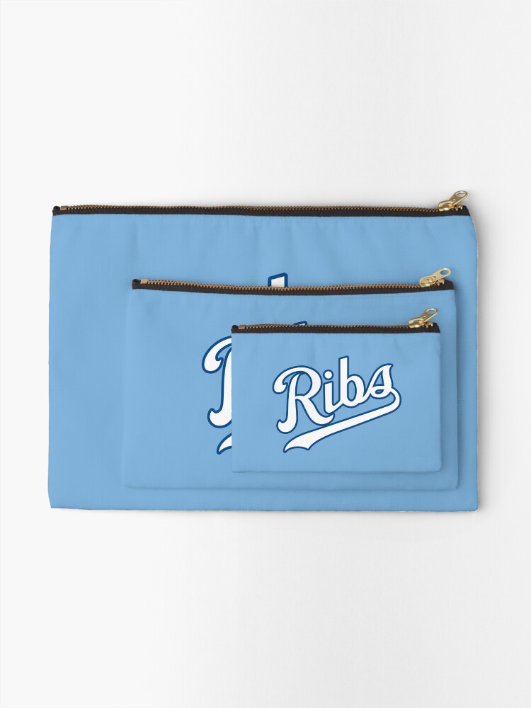 Alternate view of KC Ribs - Powder Blue 2 Zipper Pouch