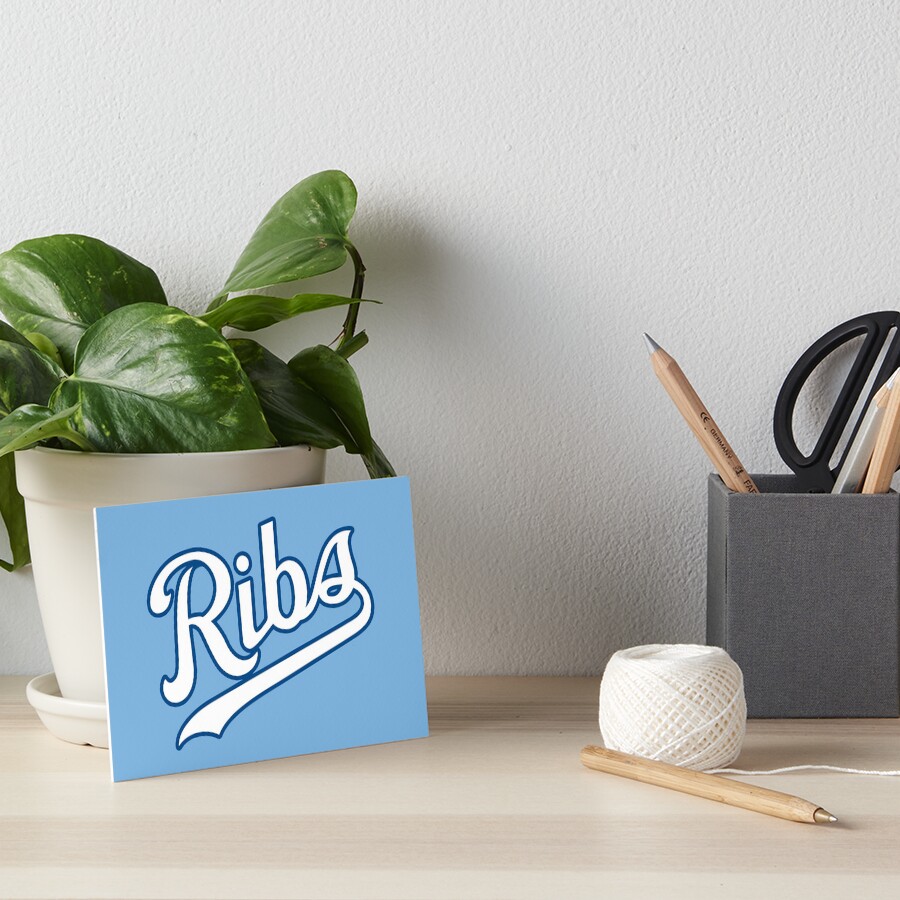 KC Ribs - Powder Blue 2 Art Board Print