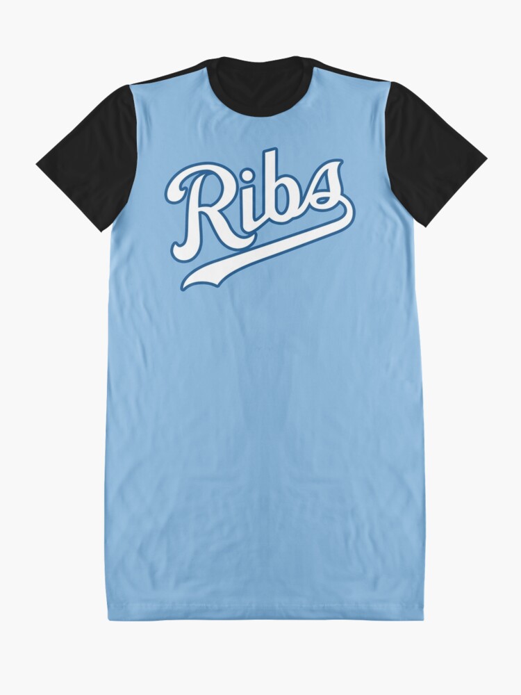 Alternate view of KC Ribs - Powder Blue 2 Graphic T-Shirt Dress
