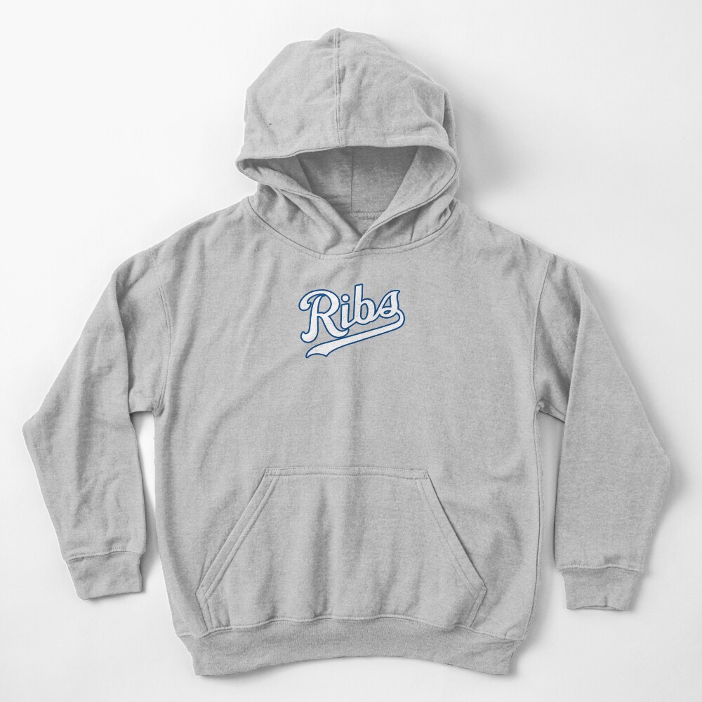 KC Ribs - Powder Blue 2 Kids Pullover Hoodie
