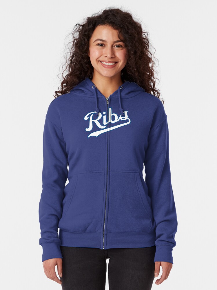 Alternate view of KC Ribs - Powder Blue 2 Zipped Hoodie