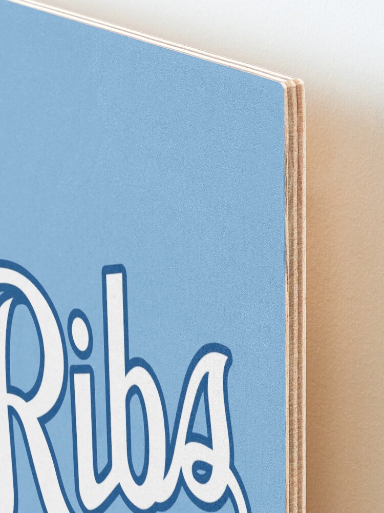 Alternate view of KC Ribs - Powder Blue 2 Mounted Print