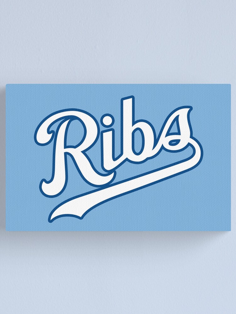 Alternate view of KC Ribs - Powder Blue 2 Canvas Print