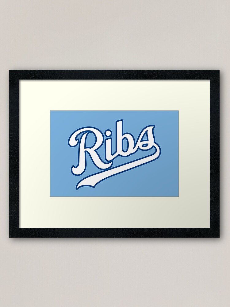 Alternate view of KC Ribs - Powder Blue 2 Framed Art Print