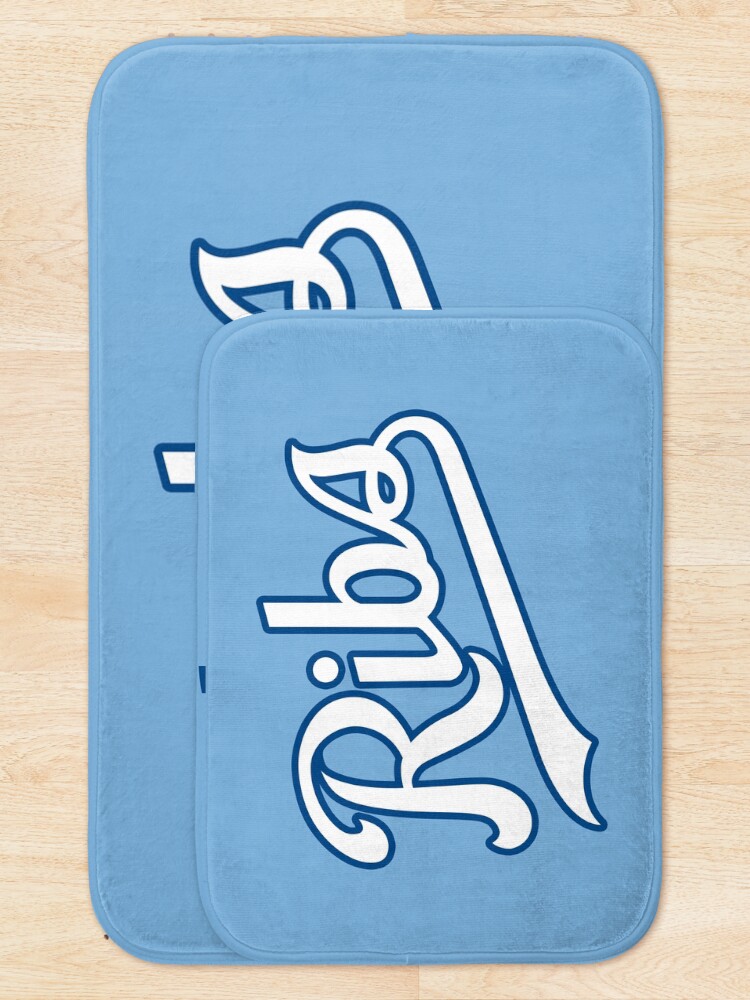 Alternate view of KC Ribs - Powder Blue 2 Bath Mat