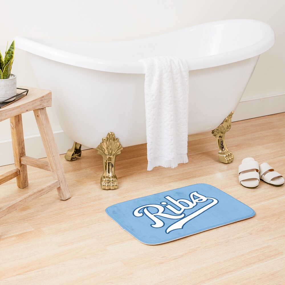 KC Ribs - Powder Blue 2 Bath Mat