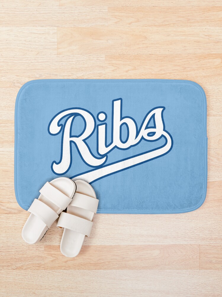 Alternate view of KC Ribs - Powder Blue 2 Bath Mat