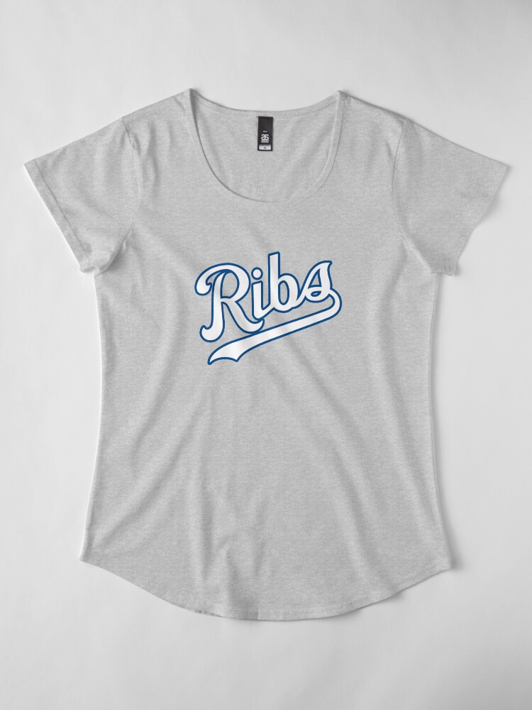 Alternate view of KC Ribs - Powder Blue 2 Premium Scoop T-Shirt