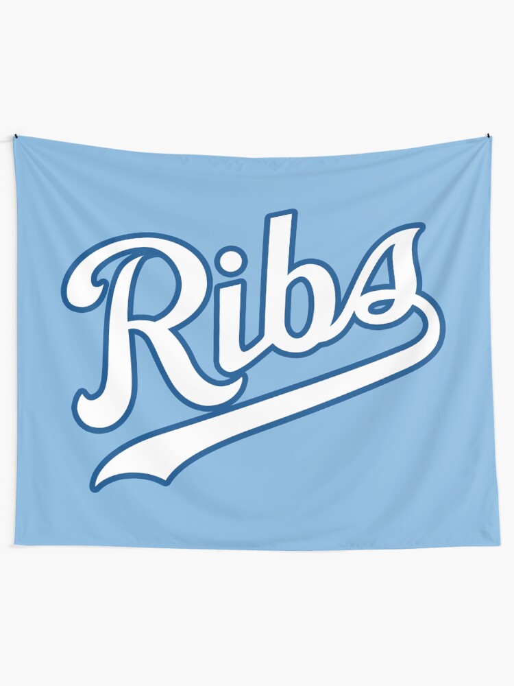 Alternate view of KC Ribs - Powder Blue 2 Tapestry