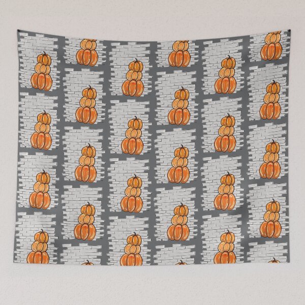 Item preview, Pumpkins In Front Of Brick Wall designed and sold by missmann.
