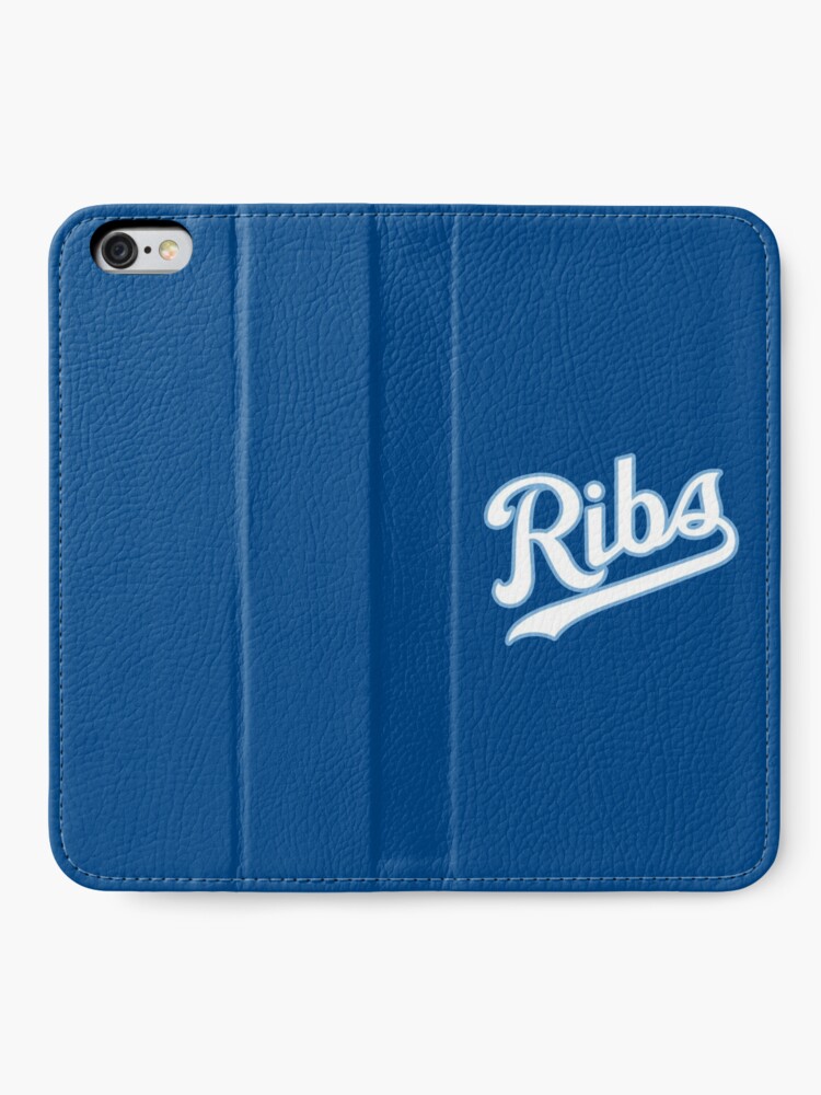 Alternate view of KC Ribs - Blue 2 iPhone Wallet