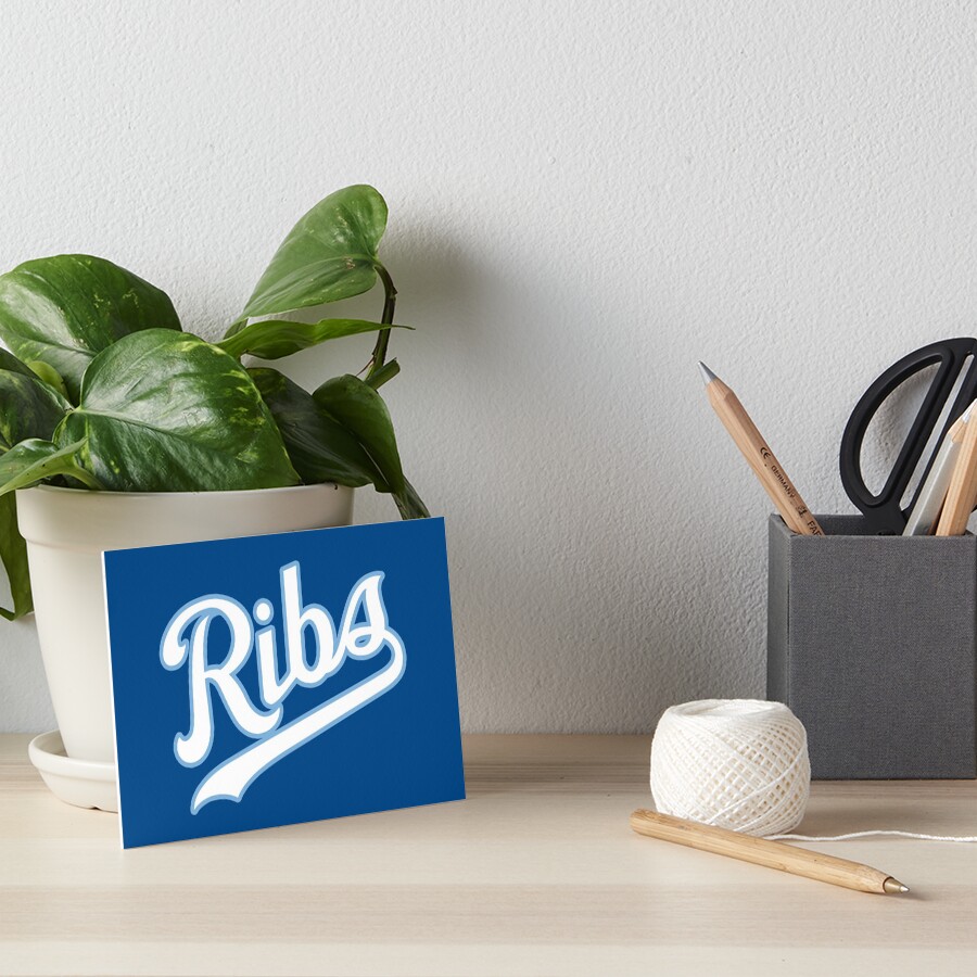 KC Ribs - Blue 2 Art Board Print