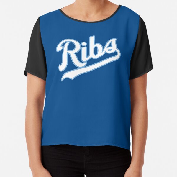 KC Ribs - Blue 2 Chiffon Top