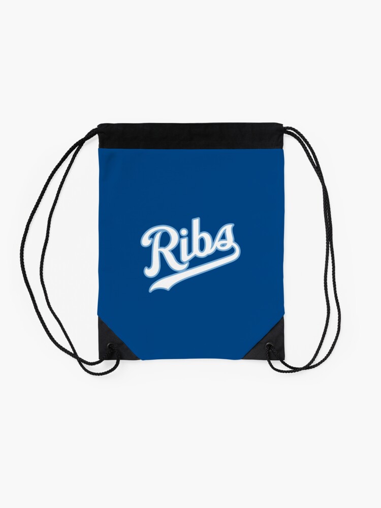 Alternate view of KC Ribs - Blue 2 Drawstring Bag