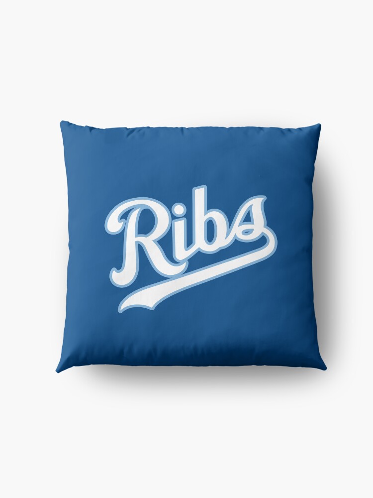 Alternate view of KC Ribs - Blue 2 Floor Pillow