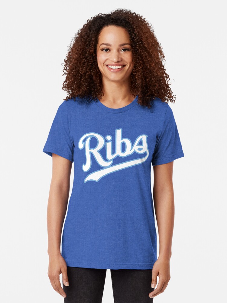 Alternate view of KC Ribs - Blue 2 Tri-blend T-Shirt